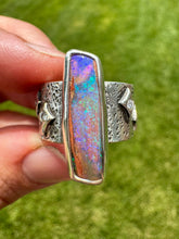 Load image into Gallery viewer, Purple &amp; Caramel Opal Disco Sparkle Ring
