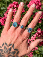 Load image into Gallery viewer, Stripy Boulder Opal Stamped Ring
