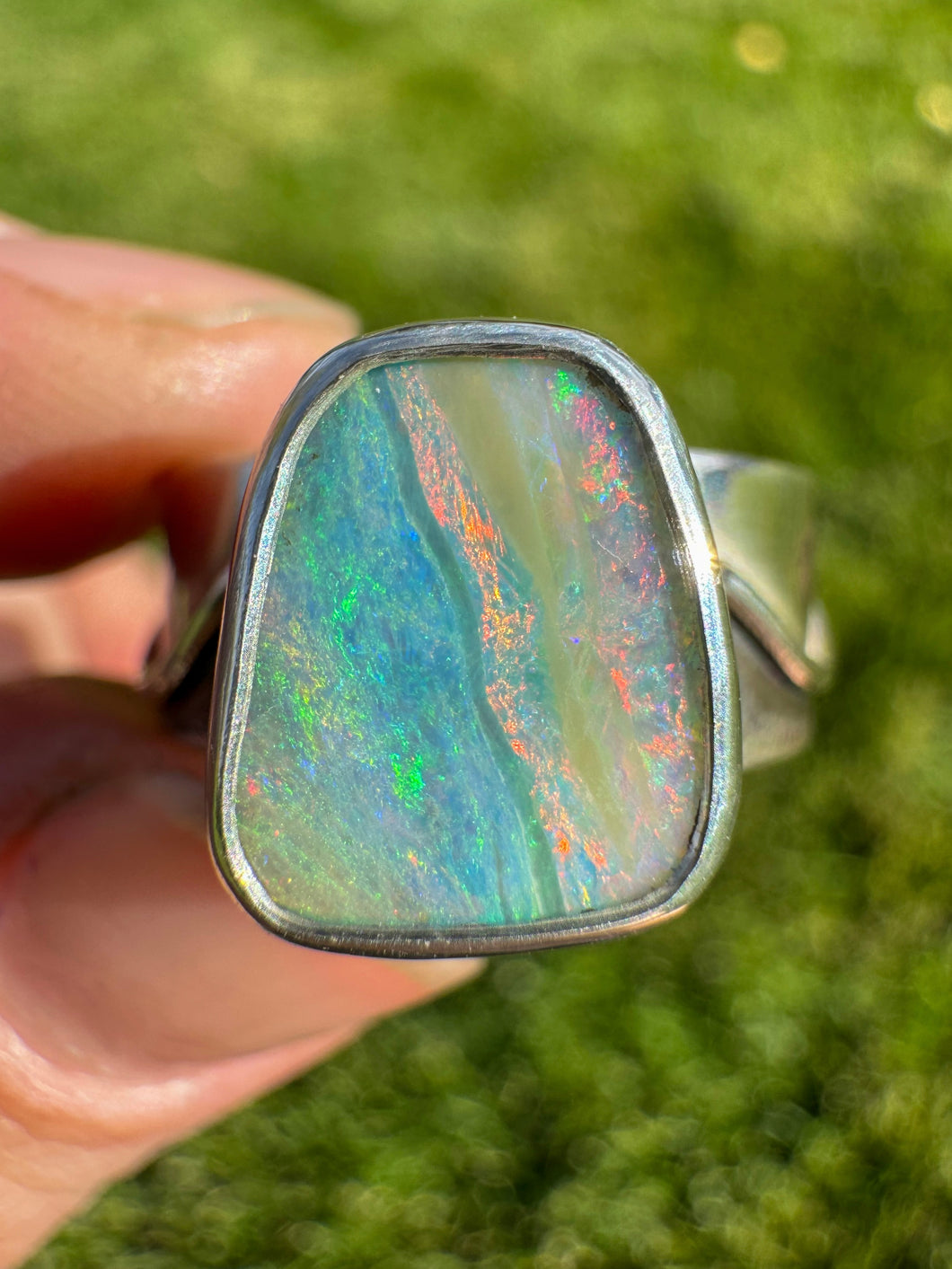 Australian Opal Yin Yang Ring