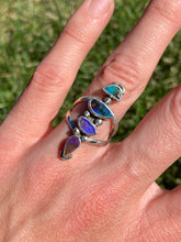 Load image into Gallery viewer, Opal Ombre Quad Stack Ring (sz 7)
