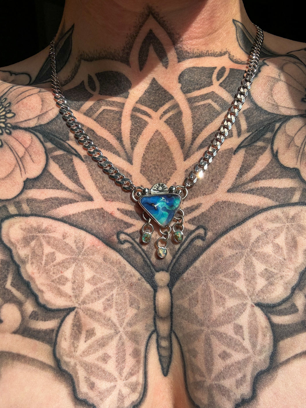 Turquoise River Australian Opal Necklace