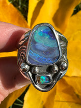 Load image into Gallery viewer, Australian Opal Swirly Ring (sz 7.5)
