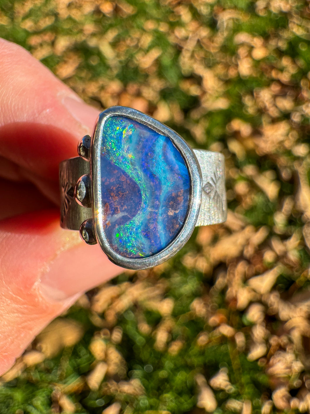 Wavy Gravy Australian Opal Ring