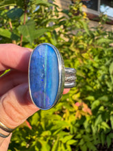 Load image into Gallery viewer, Turquoise Stripe Australian Opal Ring

