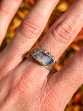 Load image into Gallery viewer, Australian Opal Ring with Brass Accents (#1)
