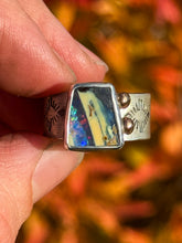 Load image into Gallery viewer, Australian Opal Ring with Brass Accents (#2)
