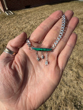 Load image into Gallery viewer, Glowing Opal Bar Star Necklace
