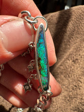 Load image into Gallery viewer, Glowing Opal Bar Star Necklace
