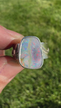 Load and play video in Gallery viewer, Australian Opal Wavy Split Finish Ring
