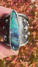 Load and play video in Gallery viewer, Statement Dotted Australian Opal Ring
