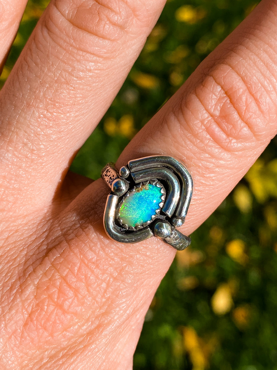 Australian Pipe Opal Ring Sz 8